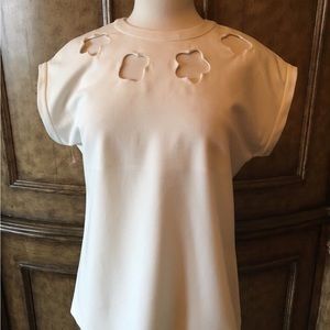 Raoul cutout floral White Blouse Size 8
